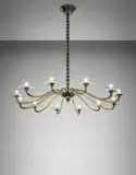 Vittorio Zecchin, Twelve-armed chandelier, 1925, coloured glass, metal