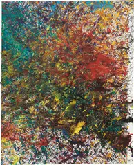 Untitled by Shôzô Shimamoto, 2010, acrylic and broken glass on canvas, sold Nov 2016