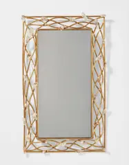 Robert Goossens, Unique mirror, designed for Yves Saint-Laurent, 1973, rock crystal, gilt-brass, mirrored glass