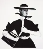 Irving Penn, Black and White Fashion (with Handbag) (Jean Patchett), New York