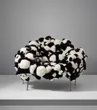 'Panda Banquette' chair by Fernando Campana and Humberto Campana, 2007, stuffed toy animals, brushed stainless steel, sold Nov 2016