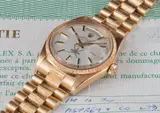 Rolex, A stunning, very rare and important yellow gold calendar wristwatch with centre seconds, bracelet and guarantee, made for the Sultanate of Oman, retailed by Asprey