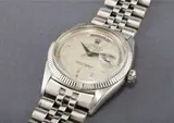 Rolex, A very rare and historically important white gold and diamond-set calendar wristwatch with centre seconds and bracelet