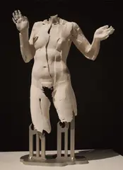 Sophie Kahn, Période des attitudes passionelles, 2014, three dimensional print from laser scan on aluminium base