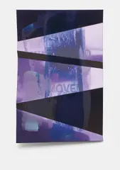 Hannah Perry, I was moved (on the bonnet) #2, 2014, silkscreen print, paint, screen print medium, flip paint vinyl, aluminium