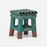 Milan Pekař, Green stool, glazed terracotta