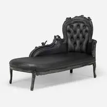 Maarten Baas, Chaise lounge (from the Where There's Smoke series), 2004, charred wood, leather