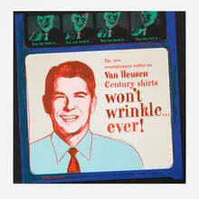 Andy Warhol, Van Heusen (Ronald Reagan) (from the Ads series), 1985, screenprint in colors on Lenox Museum Board