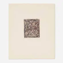 Untitled by Charles Arnoldi, 1979, woodcut in colors, sold Sep 2024