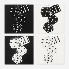 Donald Sultan, Fuzzy Dice suite, 2017, screenprint in colors with flocking on Rising 2-ply Museum Board