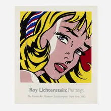 Parrish Art Museum poster by Lawrence Wolfson and Roy Lichtenstein, 1982-83, screenprint in colors, sold Sep 2024