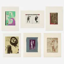 Ronald B. Kitaj, Six works from the In Our Time: Covers for a Small Library After the Life for the Most Part portfolio, 1969-70, screenprint in colors