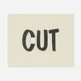 Kay Rosen, Cut Out, 1993, lithograph with die cut