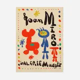 Galerie Maeght exhibition poster by Joan Miró, 1948, lithograph in colors on Marais, sold Sep 2024