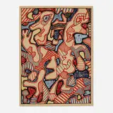 Jean Dubuffet, Affairements, 1964, lithograph in colors on Arches
