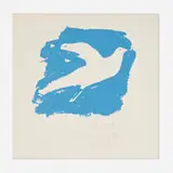 bright bird by Corita Kent, 1978, screenprint in colors, sold Sep 2024