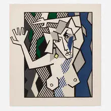 Roy Lichtenstein, Nude in the Woods, 1980, woodcut in colors on Arches Cover