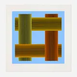 Richard Anuszkiewicz, Translumina With Sky Blue, 1989, screenprint in colors