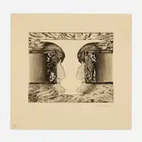 Jasper Johns, Valentine, 2010, etching with aquatint on Skikoku Surface Gampi