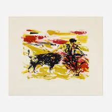 Sunday Afternoon by Elaine de Kooning, 1960, lithograph in colors, sold Sep 2024