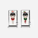 Javier Calleja, Little Maurizio Xmas Edition set (Red Santa Claus and Green Xmas Elf)