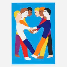 James Ulmer, Free Flow, 2022, screenprint in colors on Fedrigoni Cotton
