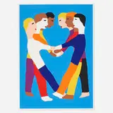 James Ulmer, Free Flow, 2022, screenprint in colors on Fedrigoni Cotton