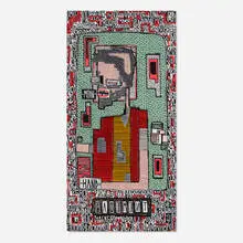 Alo, Beggar, 2014, acrylic on found panel