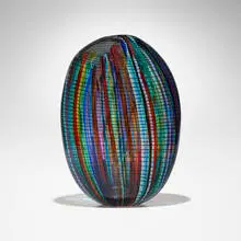 Vase by Lino Tagliapietra, 1989, hand-blown glass, sold Sep 2025