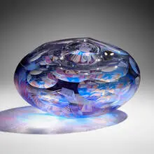 David Schwarz, Untitled (from the Z-Axis series), 1991, hand-blown, cut, etched and polished glass