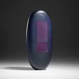 Matthew Curtis, Midnight Banded Panel 18, 2003, hand-blown glass, lathe worked surface, engraved details