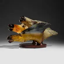 David Bennett, Untitled (Horses), 1999, hand-blown glass, metal