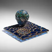 Michael Glancy, Pulsate, 2009, Pompeiicut cast glass and industrial plate glass, copper, silver