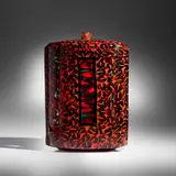 Murrine con finestre vase by Yoichi Ohira, 2006, hand-blown glass canes with inserts, faceted, ground and polished surface, sold Sep 2025