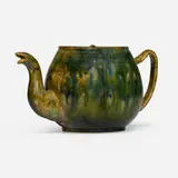 George E. Ohr, Teapot, 1897-1900, glazed earthenware