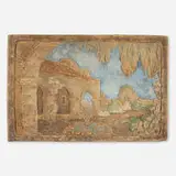 Large California Mission tile by Ernest A. Batchelder for Claycraft Potteries, c. 1920, glazed earthenware, sold Sep 2025