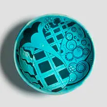 Cleveland School, Art Deco plate, c. 1931, glazed earthenware