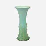 Van Briggle Pottery, Vase with stylized peacock feathers, 1907-12, glazed earthenware