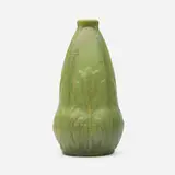 Early vase with tulips by Artus Van Briggle for Van Briggle Pottery, 1903, glazed earthenware, sold Sep 2025
