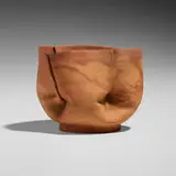 George E. Ohr, Exceptional vase, 1898-1910, scroddled bisque earthenware