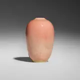 Cabinet vase by Adelaide Robineau for University City, c. 1910, Peach Blossom-glazed porcelain, sold Sep 2025