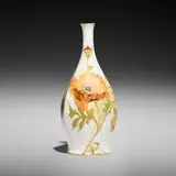 Jacobus van Rossum for Rozenburg, Fine vase with poppies, 1909-10, glazed eggshell porcelain