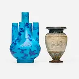 Vases, set of two by Royal Worcester and Royal Doulton, c. 1880-87, sold Sep 2025