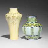 Vases, set of two by Manufacture nationale de Sèvres, 1901-06, glazed porcelain, sold Sep 2025