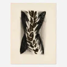 Bill Jensen, Drawing for Luribo, 1979, charcoal and egg tempera on paper