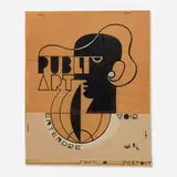 Georges Maurice Cloud, Art Public, 1950, ink and collage on paper