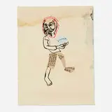 Brian DeGraw, Untitled (Sucker), 1996, mixed media and paper collage on paper