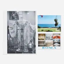 Ari Marcopolous, Rome-Malibu artist's book, 2017, inkjet print in staple-bound book; postcard