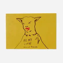 Marcel Dzama, All My Love, 2015, India ink on paper
