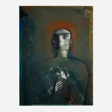 Holly Roberts, Man Holding Himself, c. 1995, mixed media